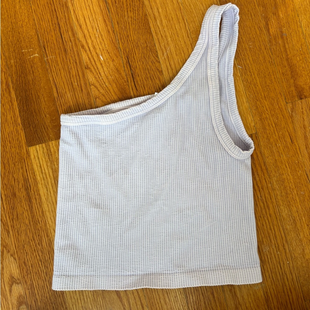 Nikibiki purple one shoulder crop top